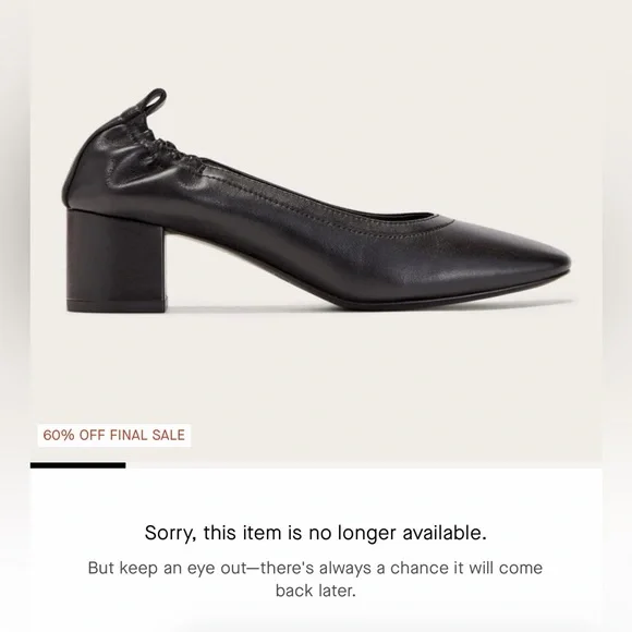 🦋 Everlane 🦋 The Day Heel Black Size 8
